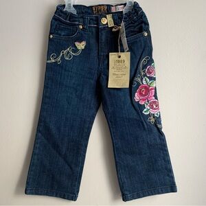 Children’s Place Girls Floral Embroidery Jeans Sz 3T NWT